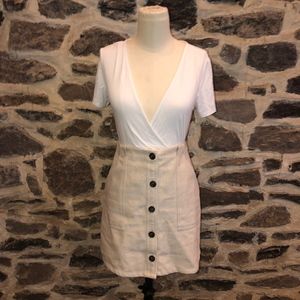 Canvas mini skirt